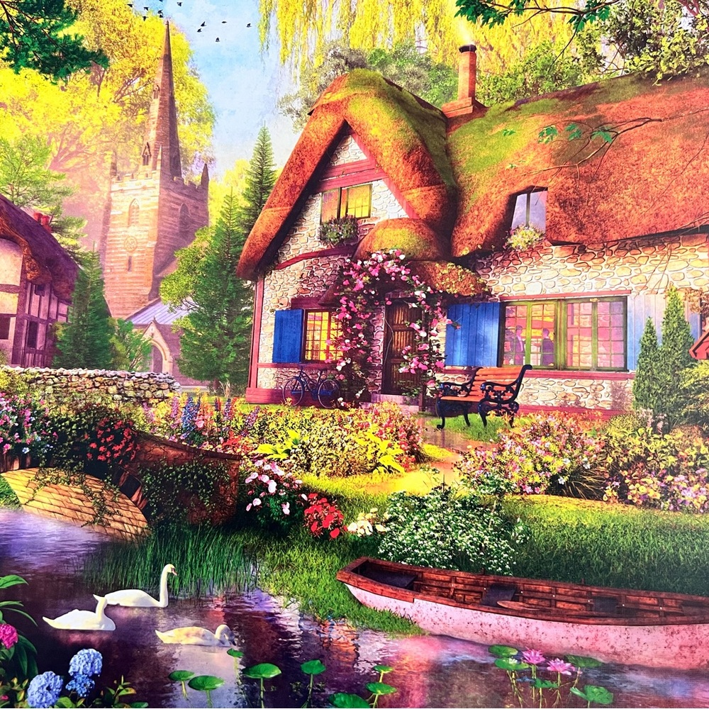 1000 piece Charming Cottage Landscape Puzzle